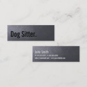 Visitekaartje van steenkolen met zwarte hond Sitte (Voorkant / Achterkant)
