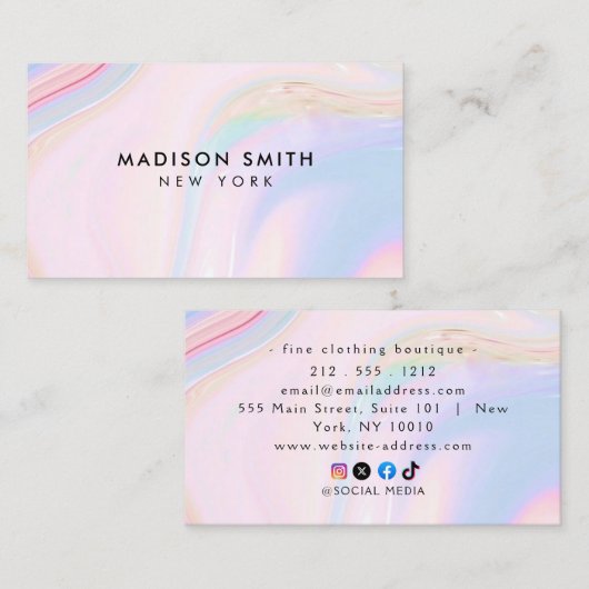 visitekaartje van steenslag (Voorkant / Achterkant)