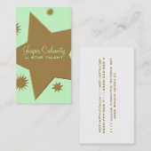 Visitekaartje van sterren en sterren (Voorkant / Achterkant)