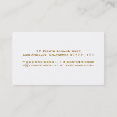 Visitekaartje van sterren en sterren (Achterkant)