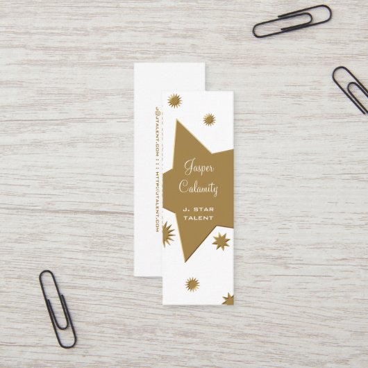 Visitekaartje van sterren en sterren (Voorkant / Achterkant in situ)