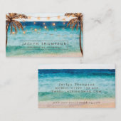 visitekaartje van strandtropische bestemmingen (Voorkant / Achterkant)