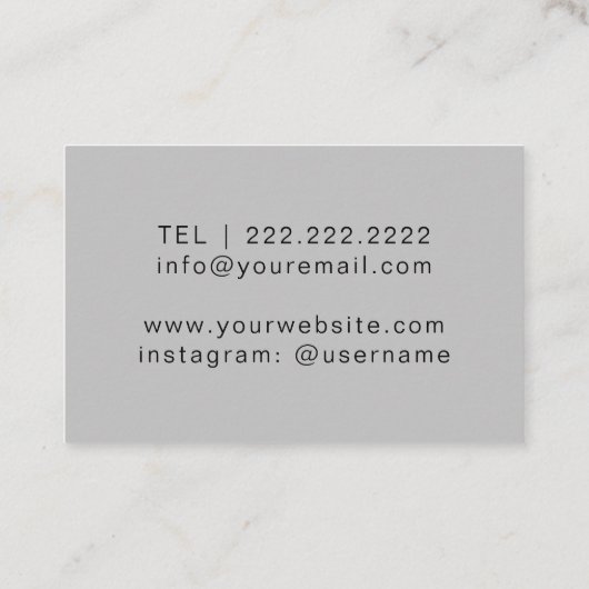 Visitekaartje van stylistische bloemen (Achterkant)