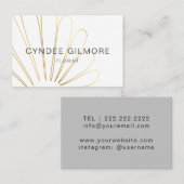 Visitekaartje van stylistische bloemen (Voorkant / Achterkant)