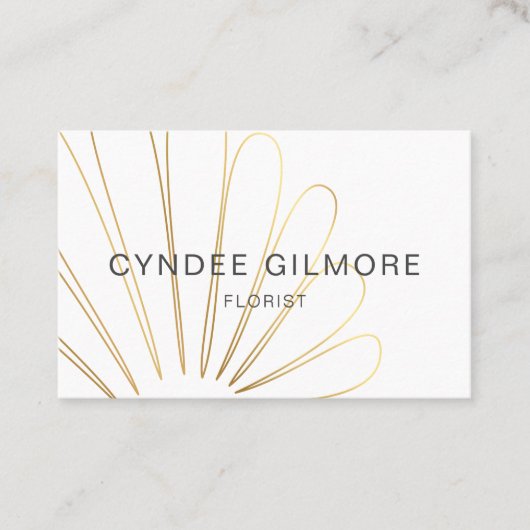 Visitekaartje van stylistische bloemen (Voorkant)