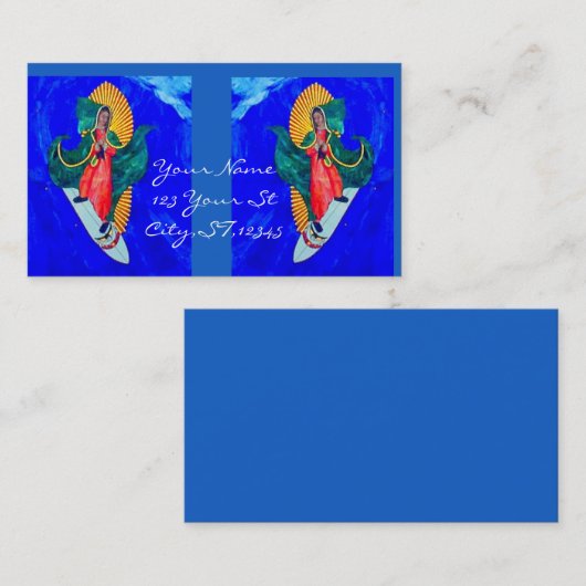 Visitekaartje van surfheiligen (Voorkant / Achterkant)