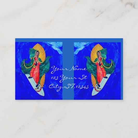 Visitekaartje van surfheiligen (Voorkant)