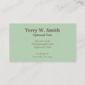 Visitekaartje van tabel tekenen (Achterkant)