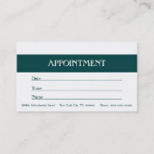 Visitekaartje van tandartsafspraak (Achterkant)