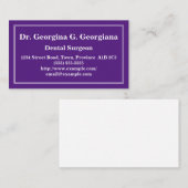  Visitekaartje van tandchirurg (Voorkant / Achterkant)