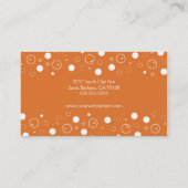 Visitekaartje van tangerine en witte belletjes (Achterkant)