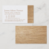 Visitekaartje van timmerhout (Voorkant / Achterkant)