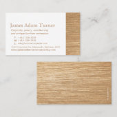 Visitekaartje van timmerhout (Voorkant / Achterkant)