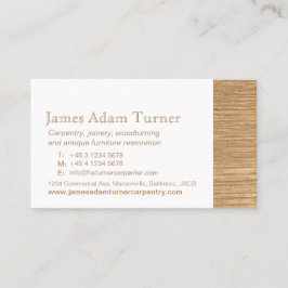 Visitekaartje van timmerhout