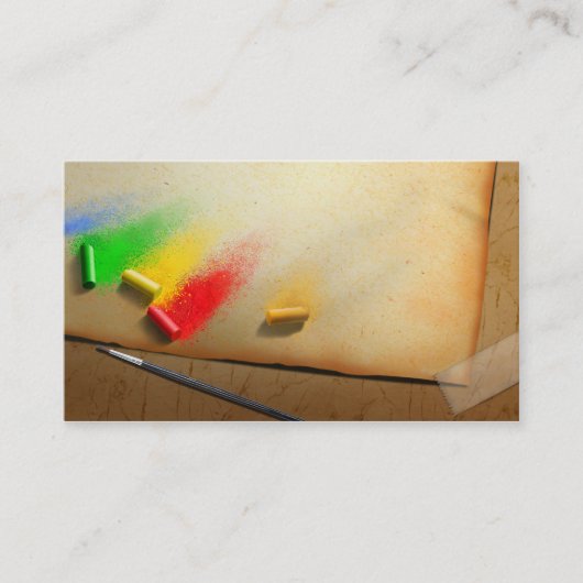 Visitekaartje van traditionele artistieke schilder (Voorkant)