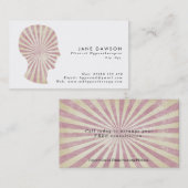 visitekaartje van trance roze sunburst Hypnotherap (Voorkant / Achterkant)