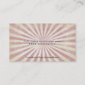 visitekaartje van trance roze sunburst Hypnotherap (Achterkant)