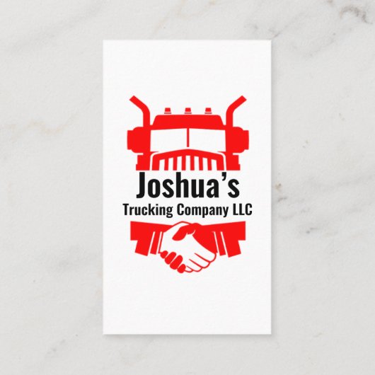 Visitekaartje van transportbedrijf (Achterkant)