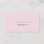 Visitekaartje van Trendy Pink en Salmon (Achterkant)