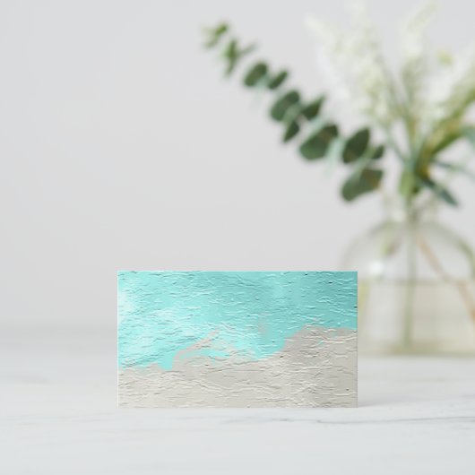 Visitekaartje van Turkooise-verf (Staand voorkant)