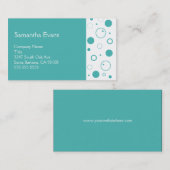 Visitekaartje van Turquoise en White Bubbles (Voorkant / Achterkant)