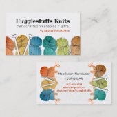 Visitekaartje van twistgaren, hankbreinnaalden (Voorkant / Achterkant)