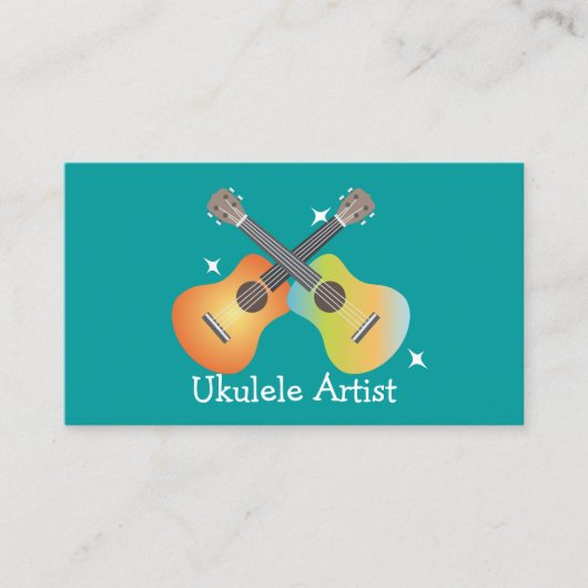 Visitekaartje van Ukulele Artist (Voorkant)