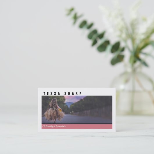 Visitekaartje van uw foto Custom Sjabloon Art (Staand voorkant)