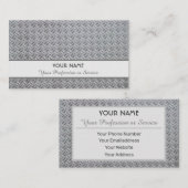 Visitekaartje van vast stalen patroon (Voorkant / Achterkant)