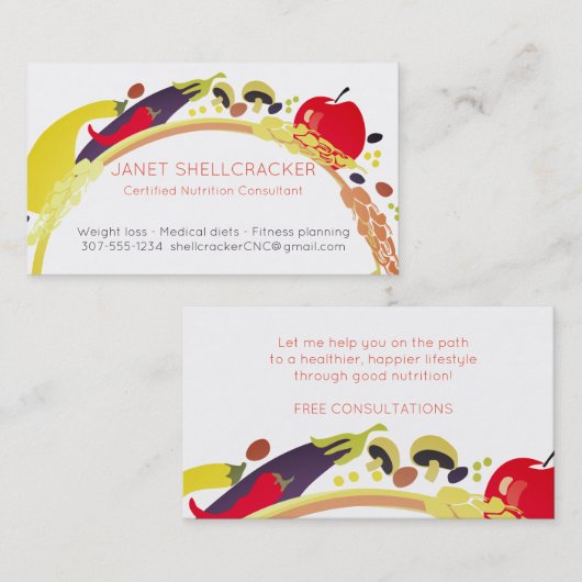 Visitekaartje van veen-tarwegroenten (Voorkant / Achterkant)