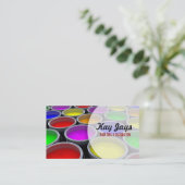 Visitekaartje van verfblikken (Staand voorkant)