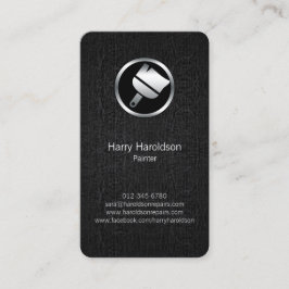 Visitekaartje van verfpenseelpictogram Grunge Pain