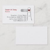 Visitekaartje van verpleegkundige of arts (Voorkant / Achterkant)