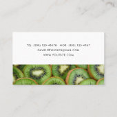 Visitekaartje van vers kiwi-fruit (Achterkant)