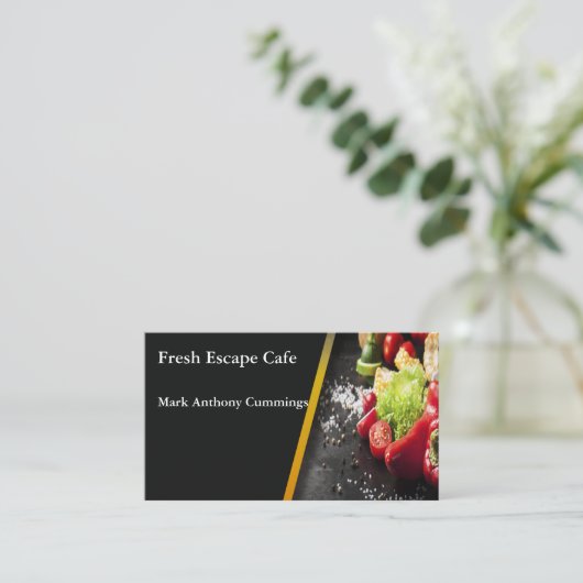 Visitekaartje van verse groenten en fruit, vers (Staand voorkant)