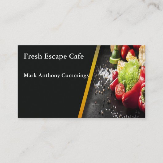 Visitekaartje van verse groenten en fruit, vers (Voorkant)