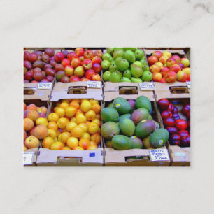 Visitekaartje van verse producten