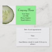 Visitekaartje van verse spa en estheticien afsprakenkaartje (Voorkant / Achterkant)