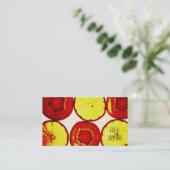 visitekaartje van verse vruchtensap uit schimmels (Staand voorkant)