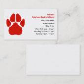 Visitekaartje van Veterinair en Keniaal - Rode Wit (Voorkant / Achterkant)