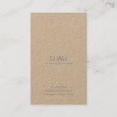 Visitekaartje van vinylplaat (Achterkant)