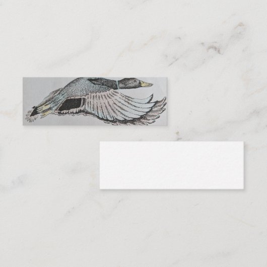 Visitekaartje van vliegende eenden, Mallard-eenden (Voorkant / Achterkant)