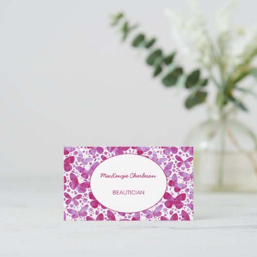 Visitekaartje van vlinder (Staand voorkant)