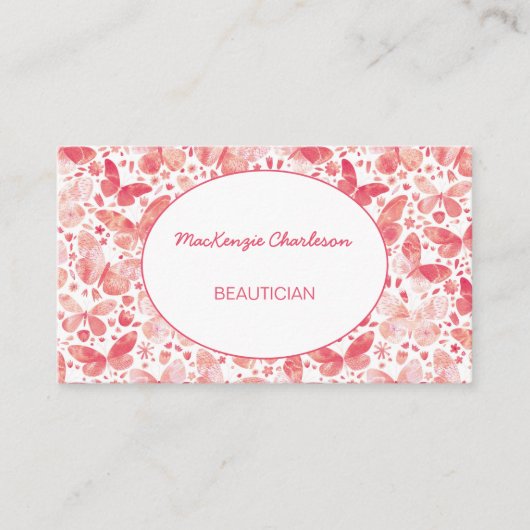 Visitekaartje van vlinder (Voorkant)