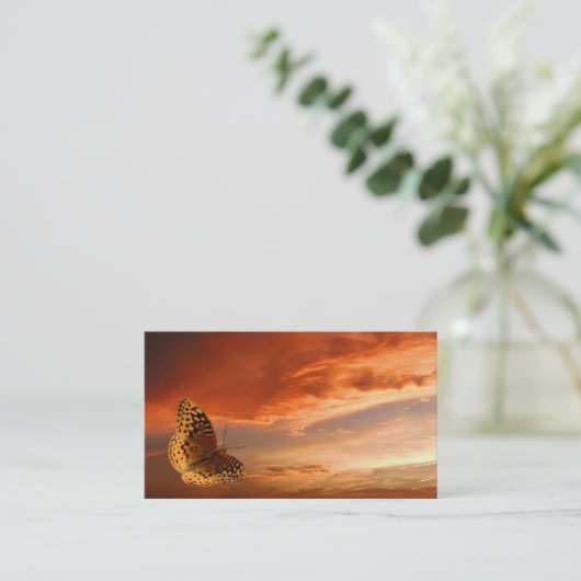 Visitekaartje van vlinder (Staand voorkant)