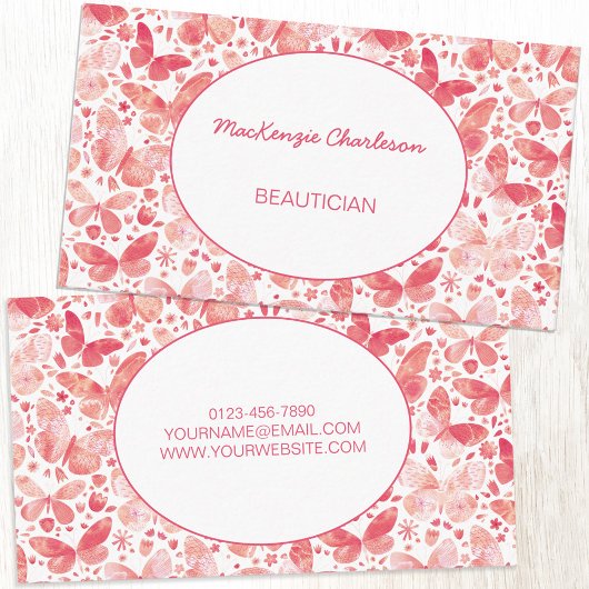 Visitekaartje van vlinder