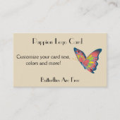 Visitekaartje van vlinder Logo Pappion (Voorkant)