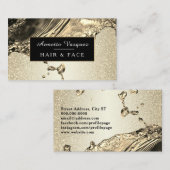 Visitekaartje van vloeibaar metaalgoud (Voorkant / Achterkant)