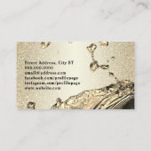 Visitekaartje van vloeibaar metaalgoud (Achterkant)