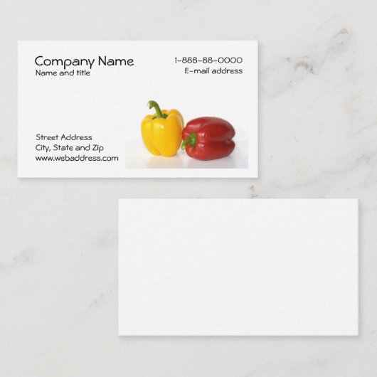 Visitekaartje van voedingsdeskundige (Voorkant / Achterkant)